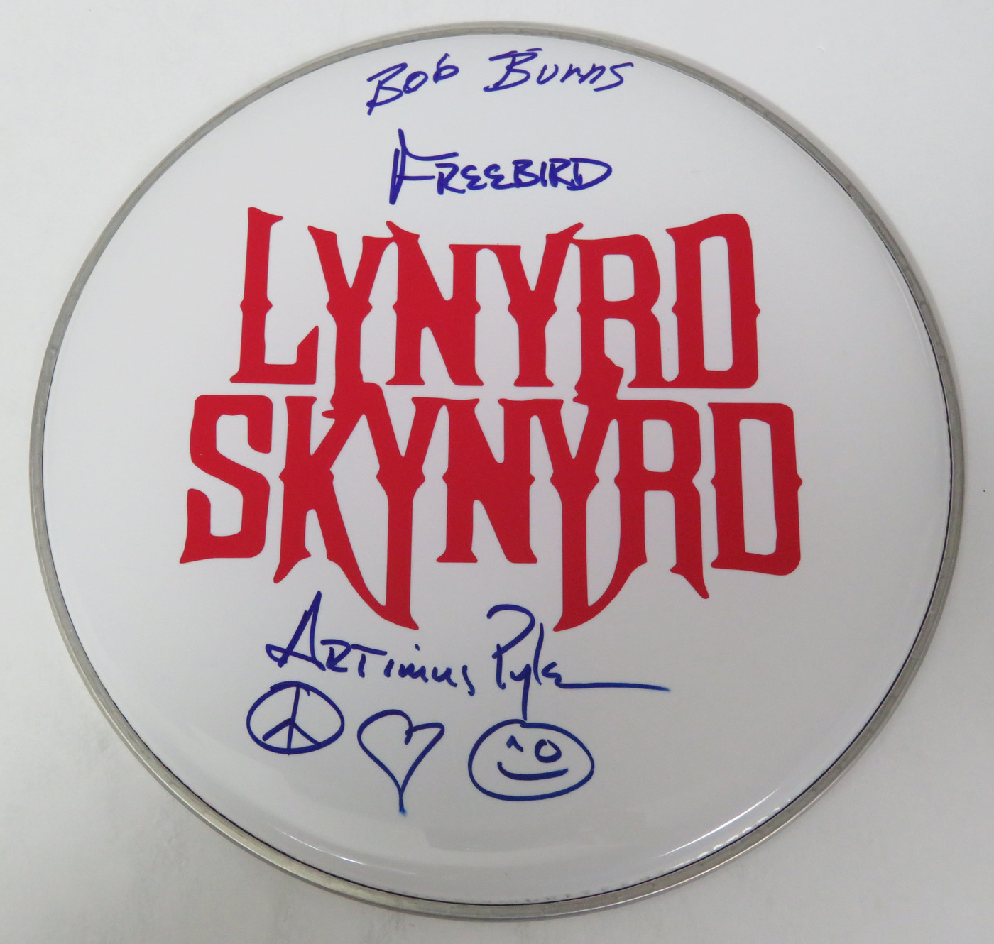Lynyrd Skynyrd Signed Drumhead RR58934
