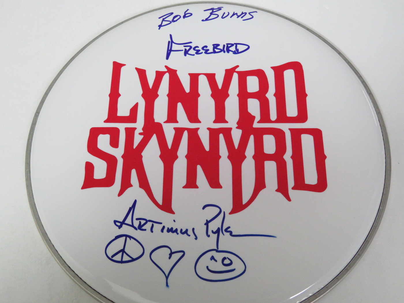 Lynyrd Skynyrd Signed Drumhead RR58934