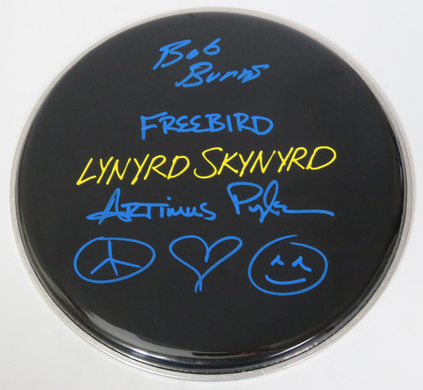 Lynyrd Skynyrd Signed Drumhead RR58900