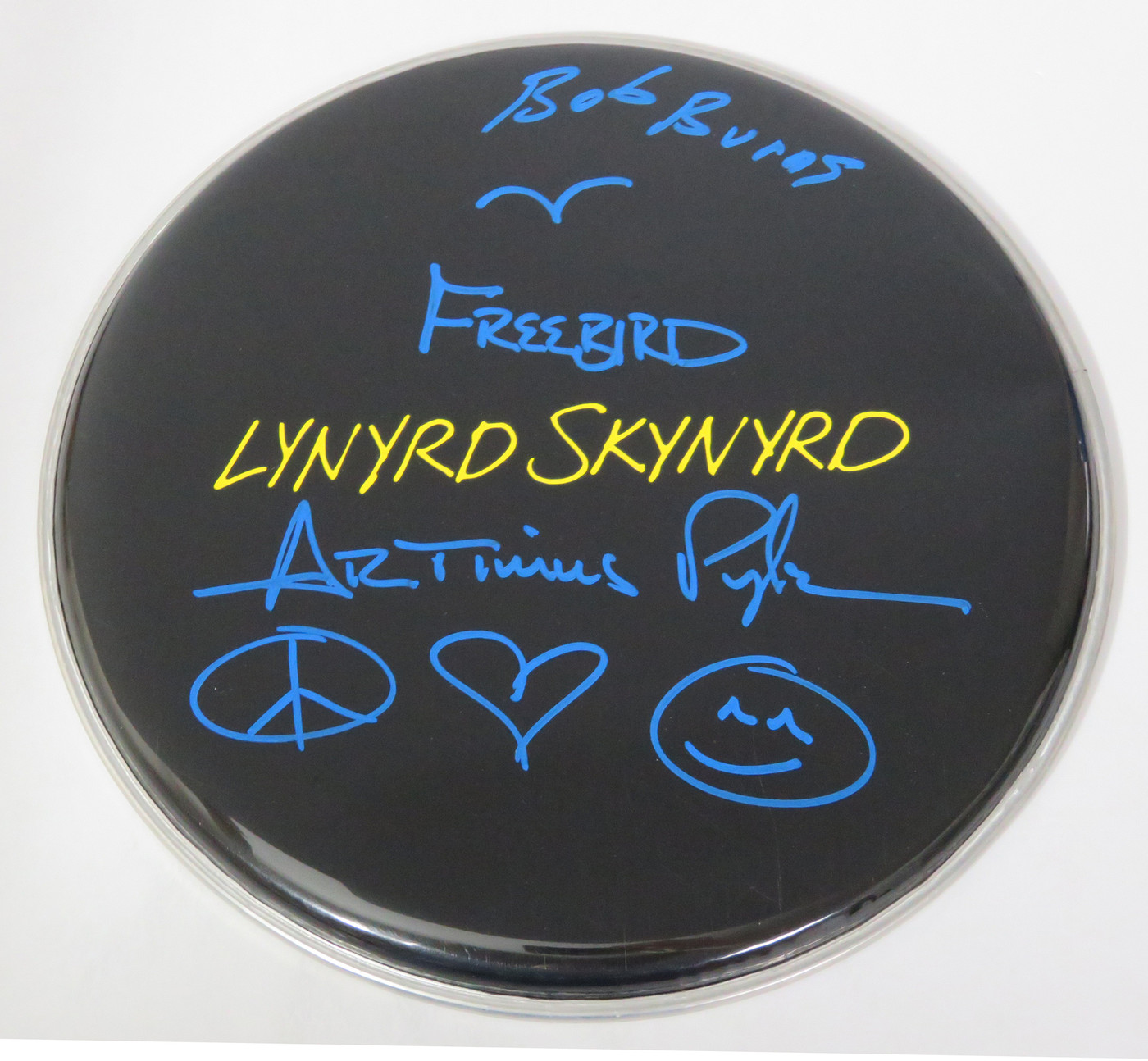 Lynyrd Skynyrd Signed Drumhead RR58902