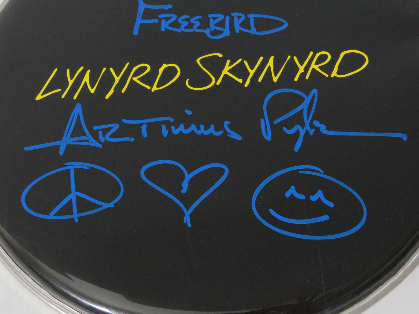 Lynyrd Skynyrd Signed Drumhead RR58902