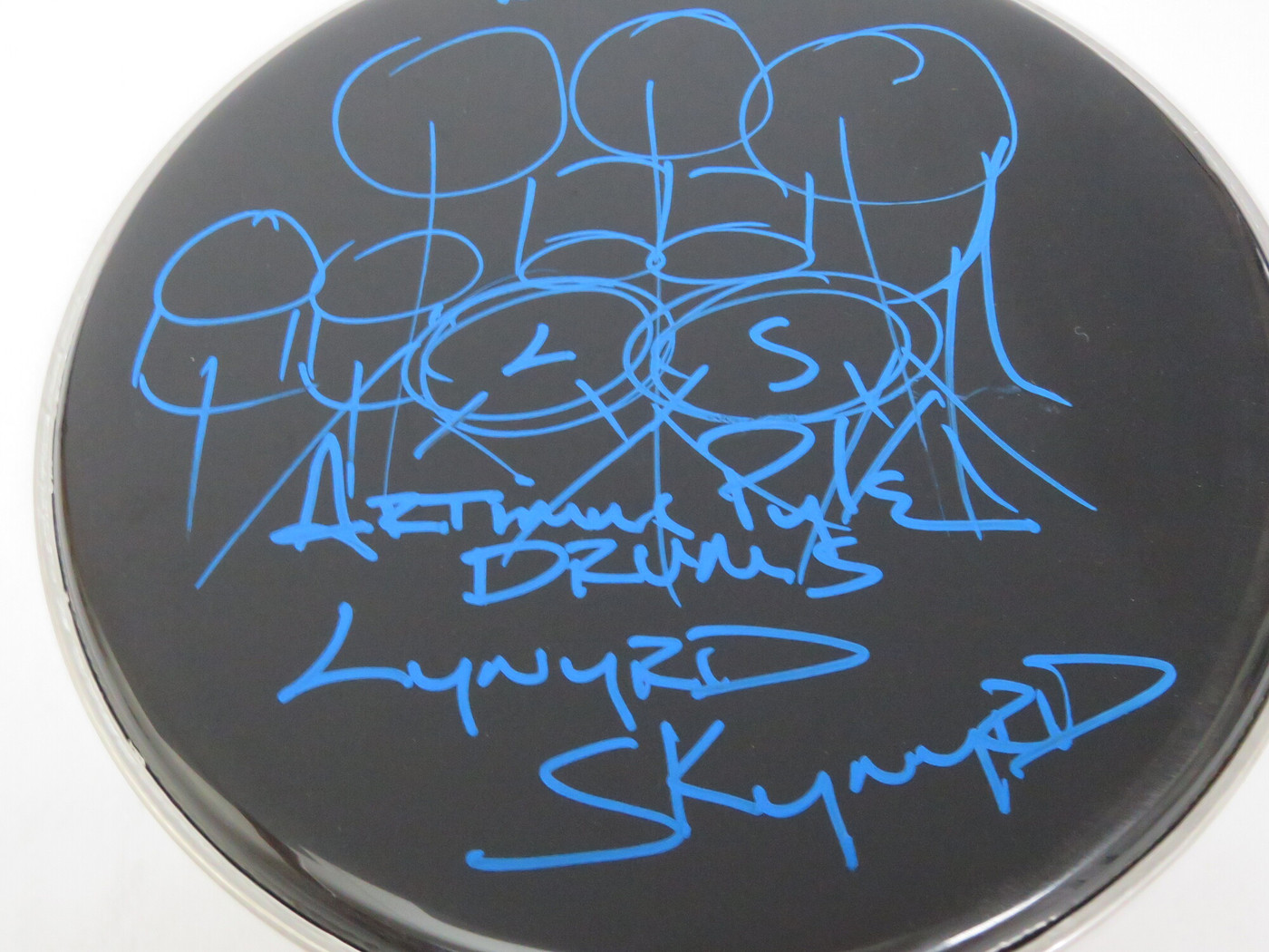 Lynyrd Skynyrd Signed Drumhead LH-RR58938