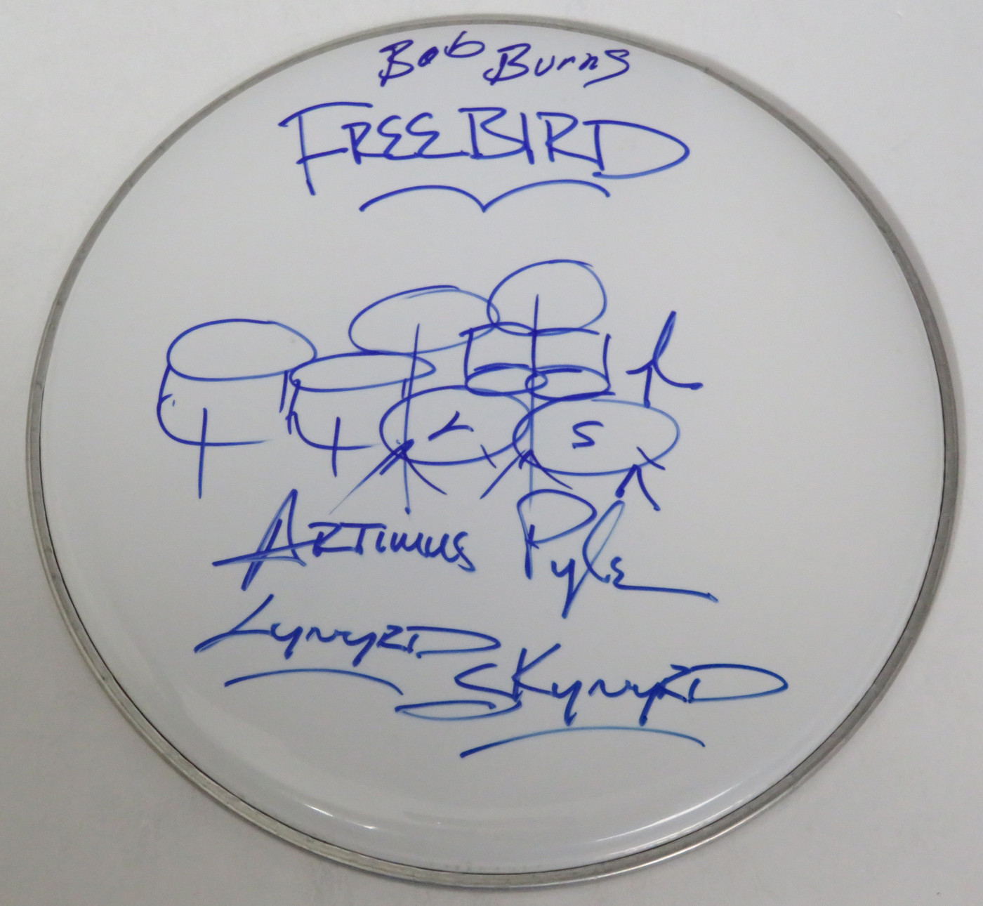 Lynyrd Skynyrd Signed Drumhead RR58921