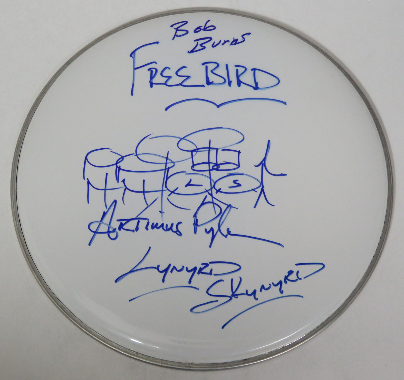 Lynyrd Skynyrd Signed Drumhead RR58922