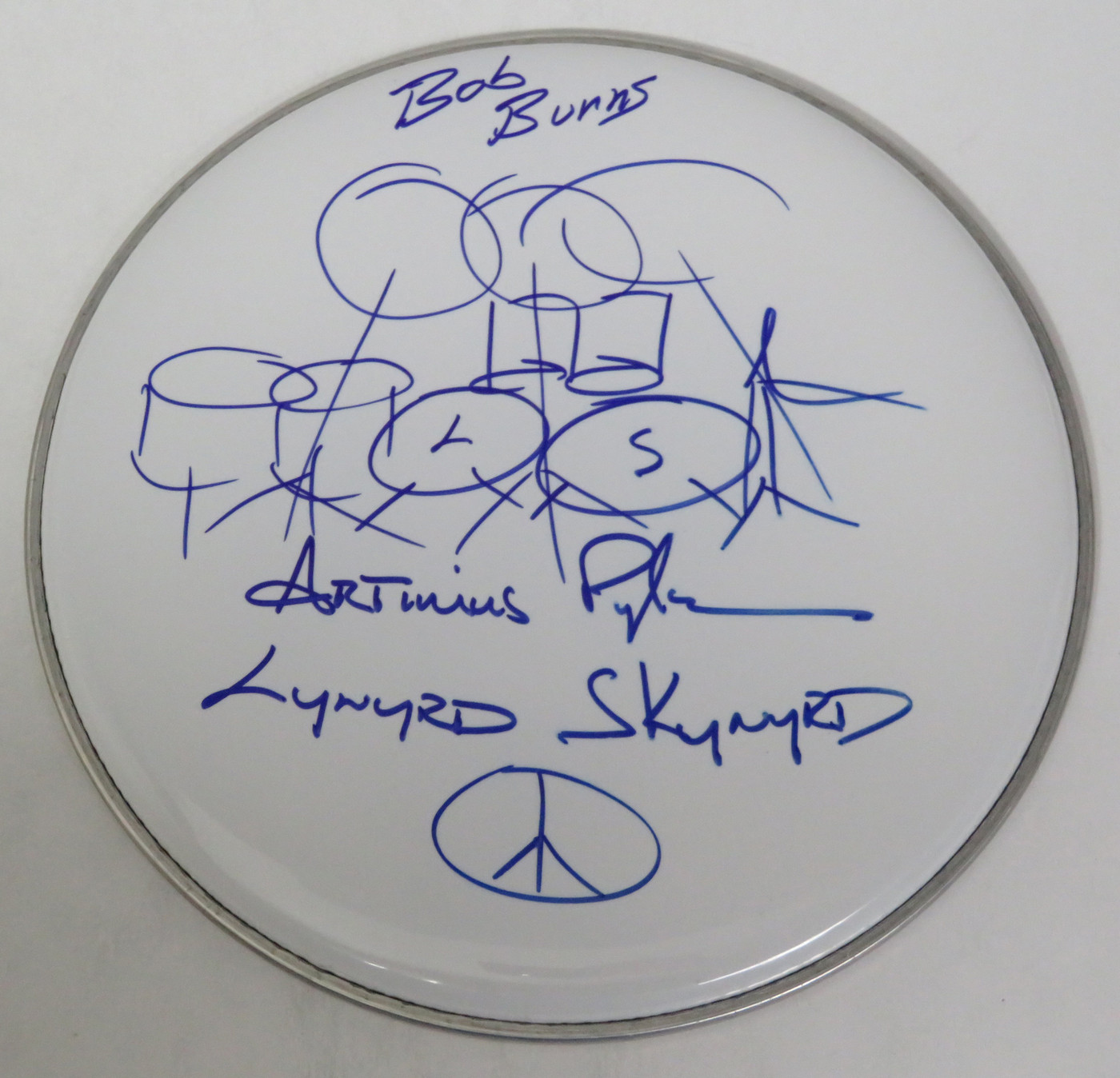 Lynyrd Skynyrd Signed Drumhead RR58925