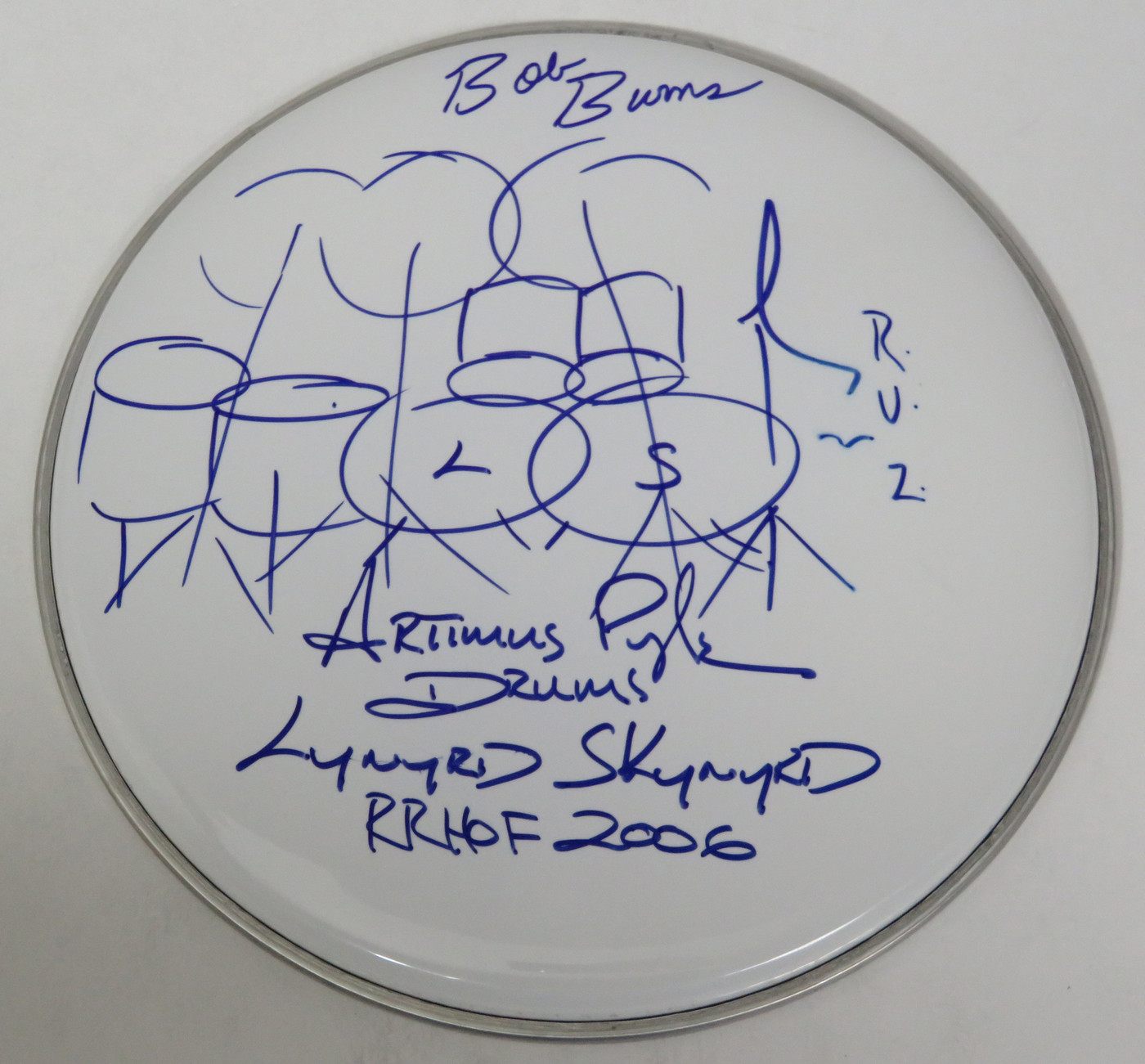 Lynyrd Skynyrd Signed Drumhead RR58926