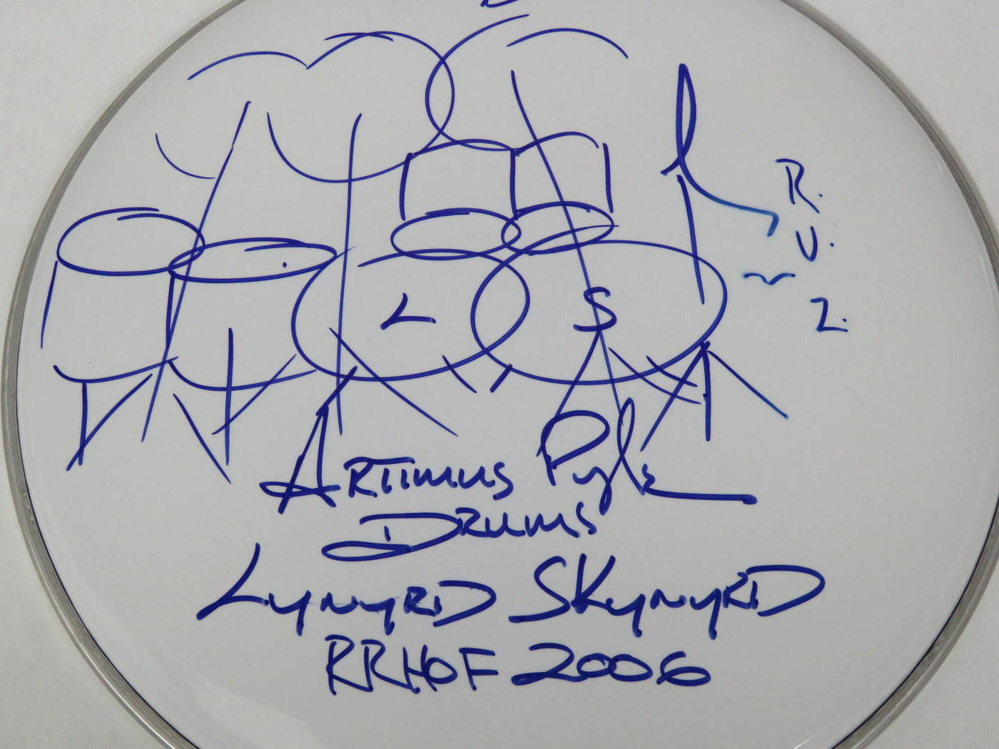 Lynyrd Skynyrd Signed Drumhead RR58926