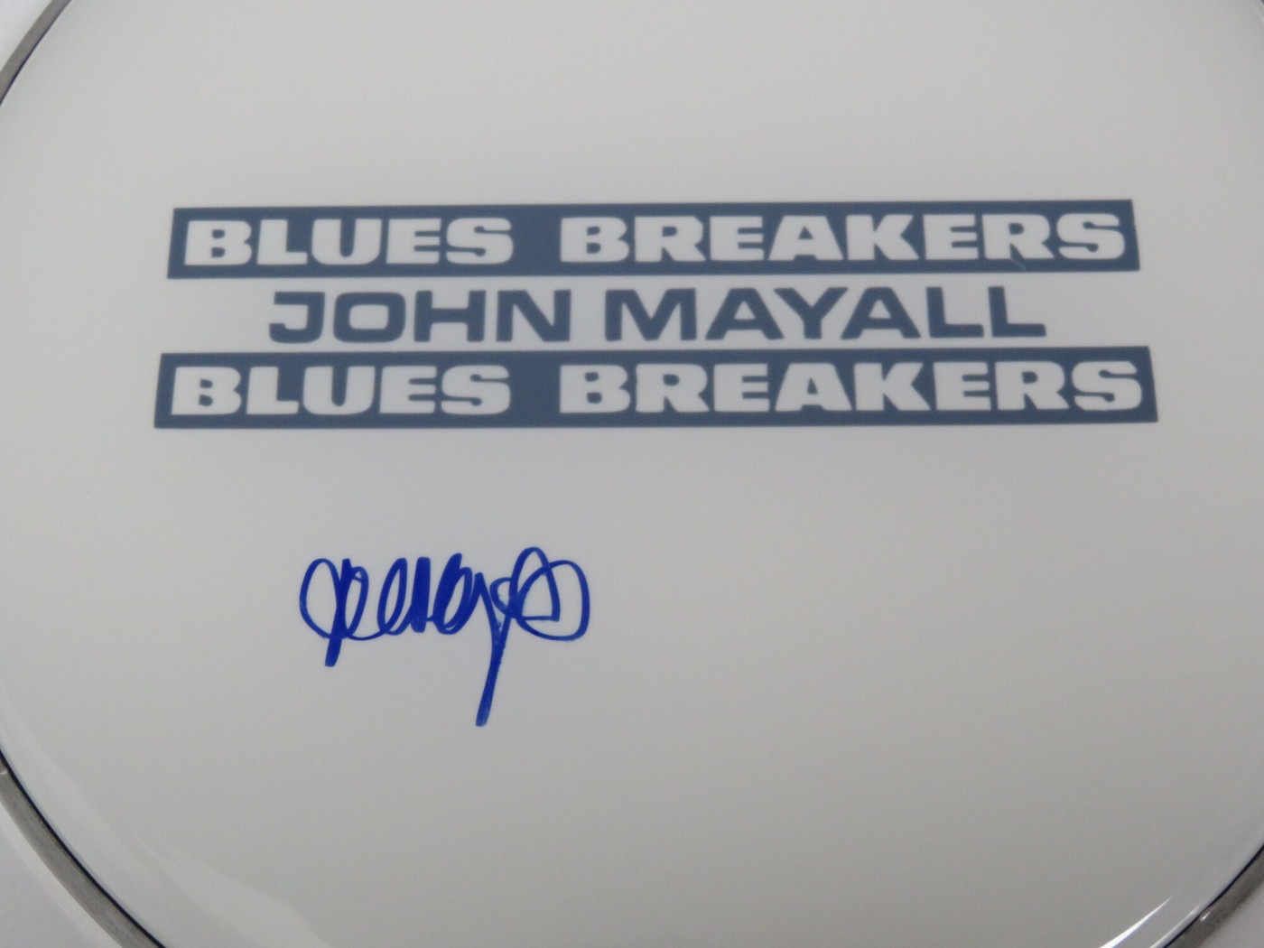 John Mayall And The Blues Breakers Signed Drumhead LH-RR58890
