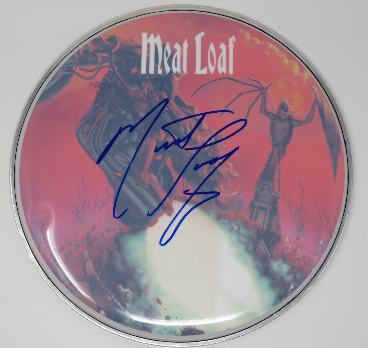 Meat Loaf Signed Drumhead LH-RR58662