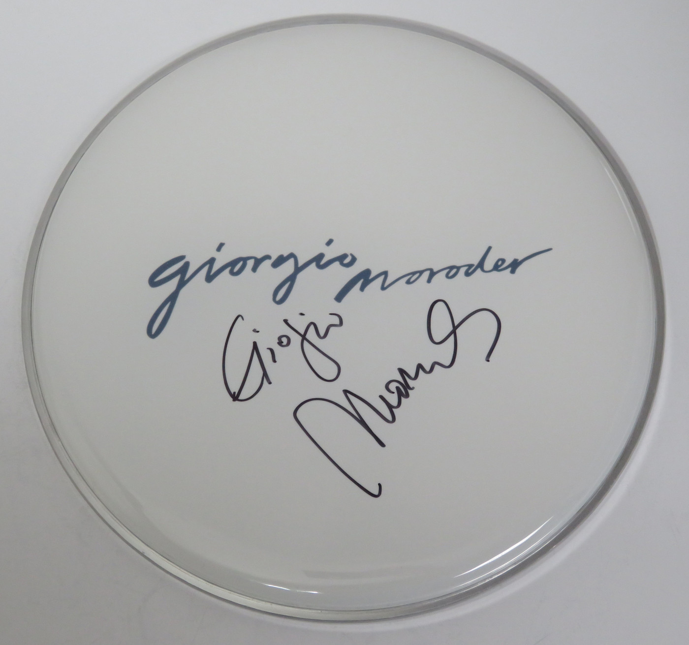 Giorgio Moroder Signed Drumhead DD63828