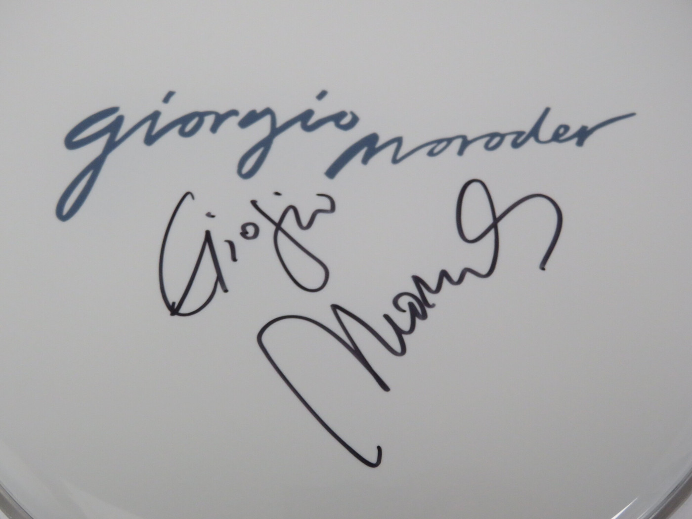 Giorgio Moroder Signed Drumhead DD63828
