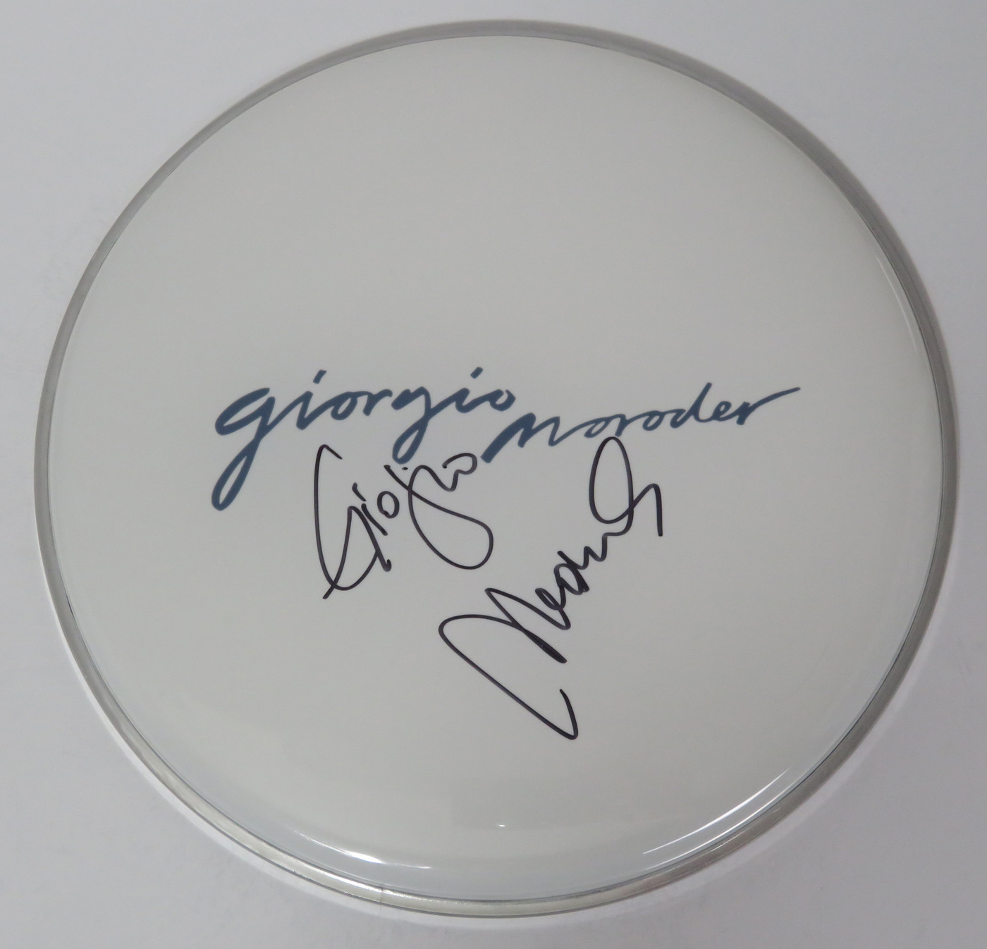 Giorgio Moroder Signed Drumhead DD63826