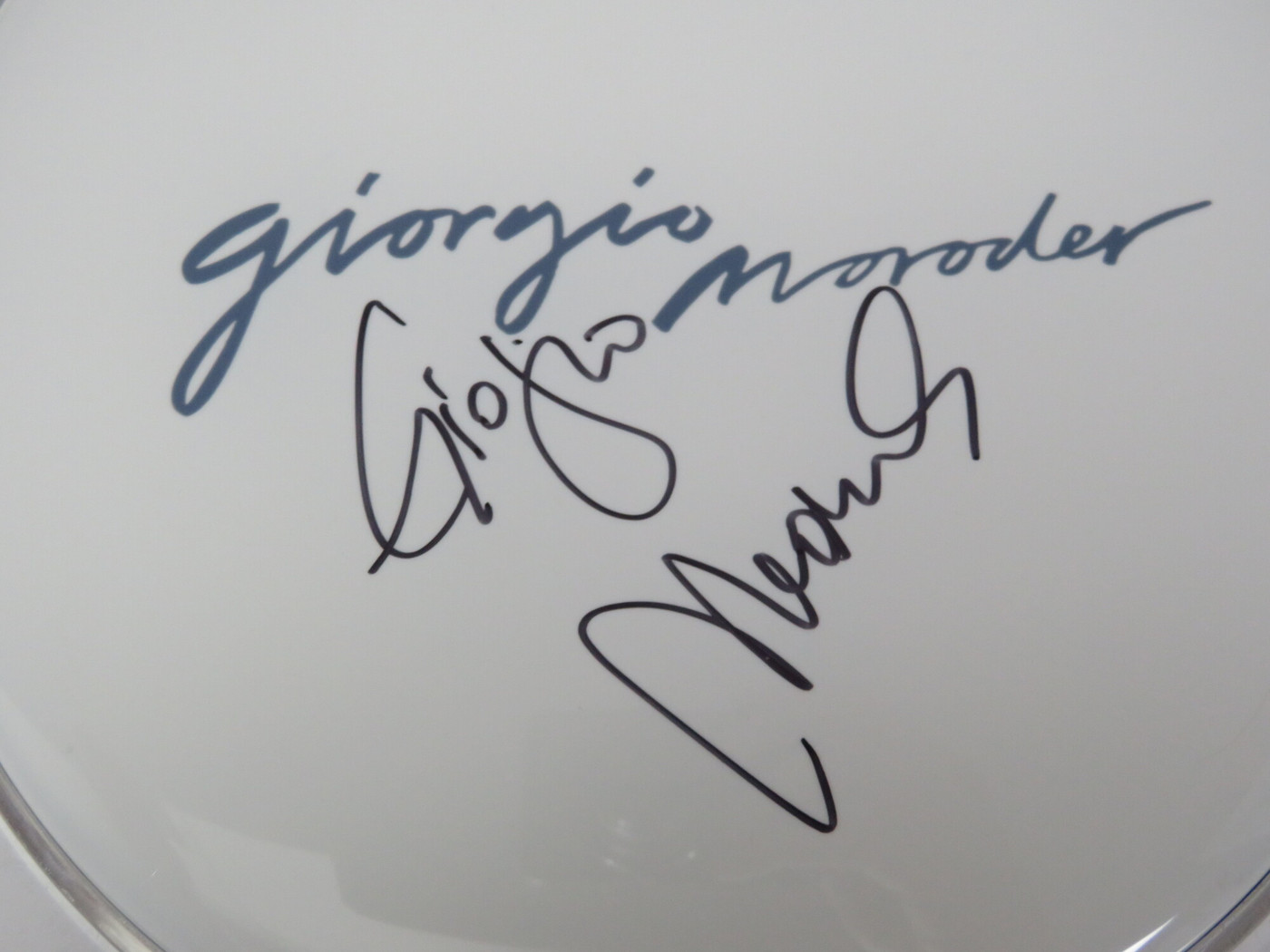 Giorgio Moroder Signed Drumhead DD63826