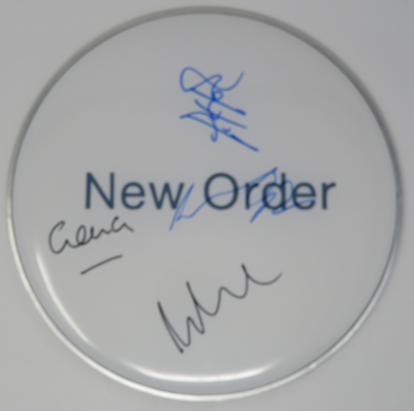 New Order Signed Drumhead LH-AX17692