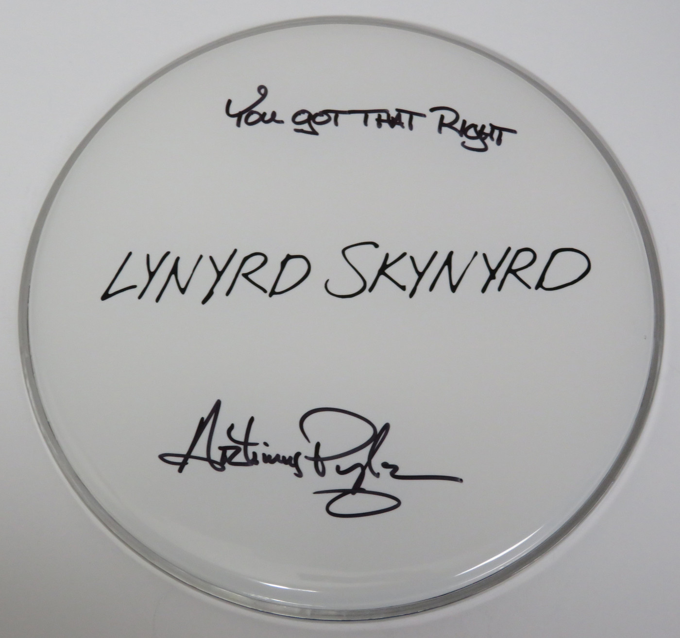 Lynyrd Skynyrd Signed Drumhead RR58808