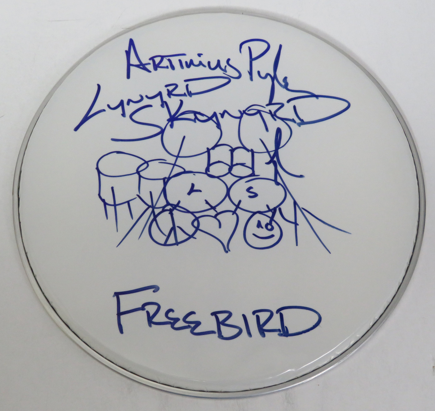Lynyrd Skynyrd Signed Drumhead RR58903