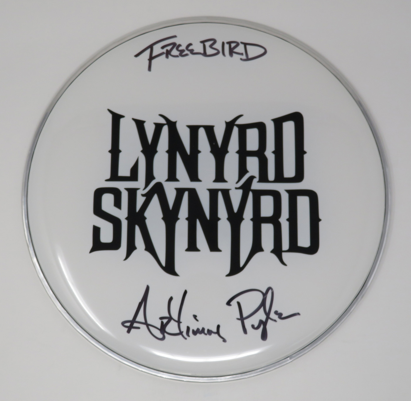 Lynyrd Skynyrd Signed Drumhead LH-WIT838170