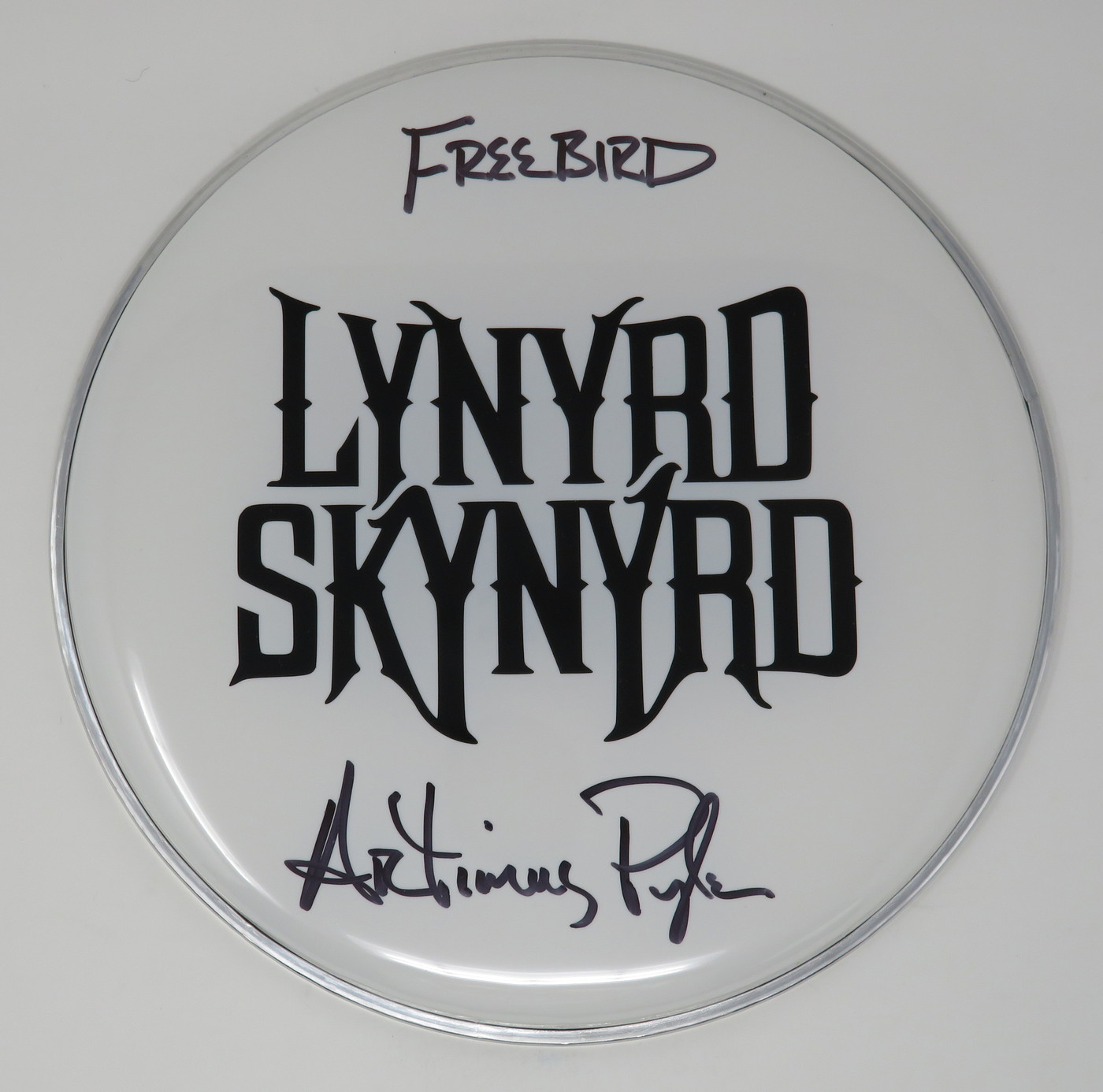 Lynyrd Skynyrd Signed Drumhead LH-WIT838185