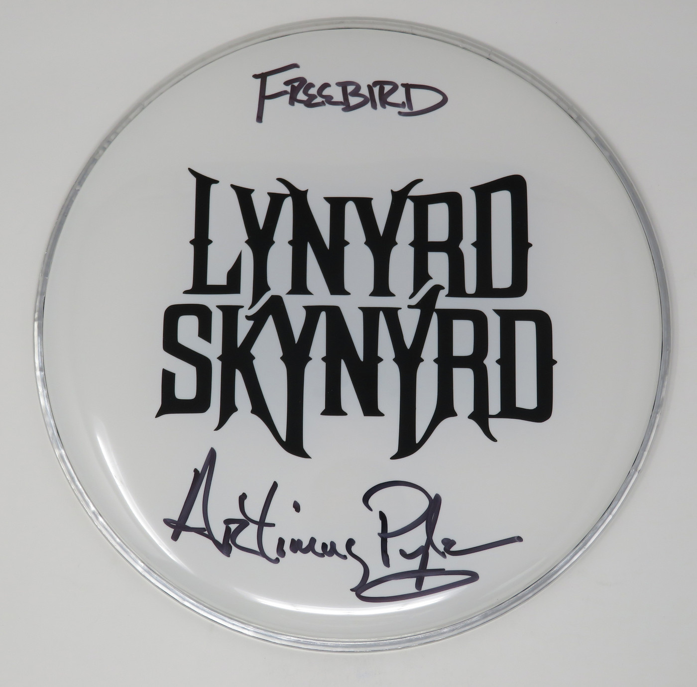 Lynyrd Skynyrd Signed Drumhead LH-WIT838193