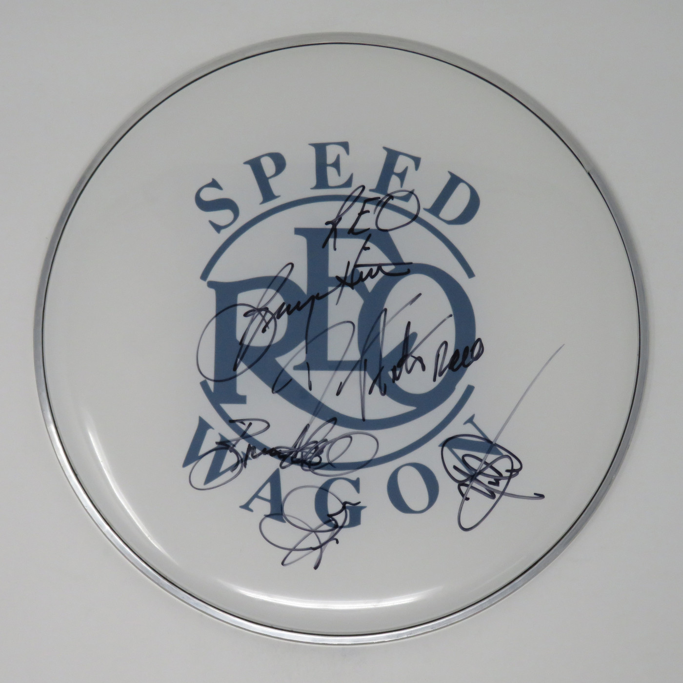 REO Speedwagon Signed Drumhead LH-RR58829