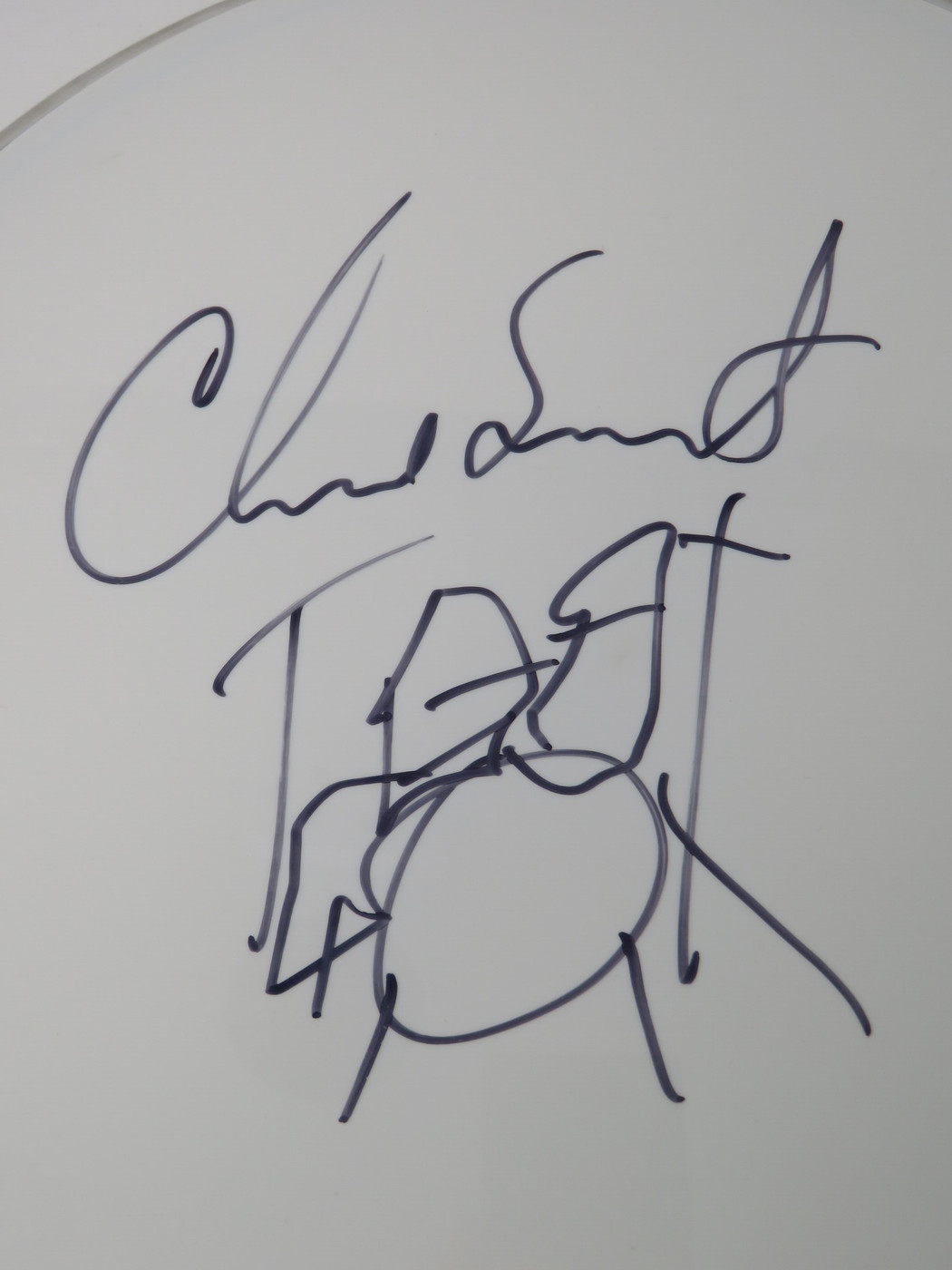 Red Hot Chili Peppers Signed Drumhead LH-FF51093