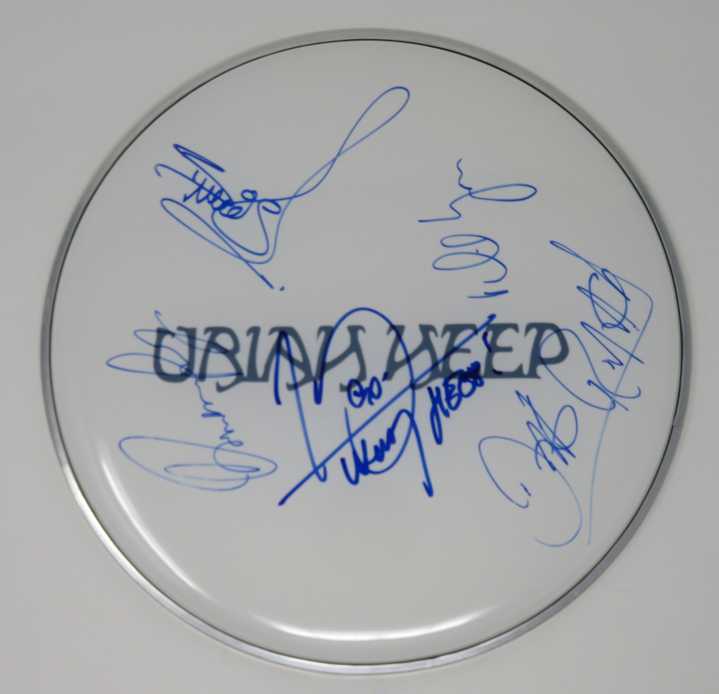 Uriah Heep Signed Drumhead