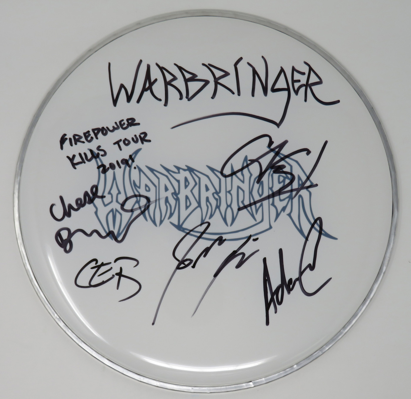 Warbringer Signed Drumhead LH-QQ34929