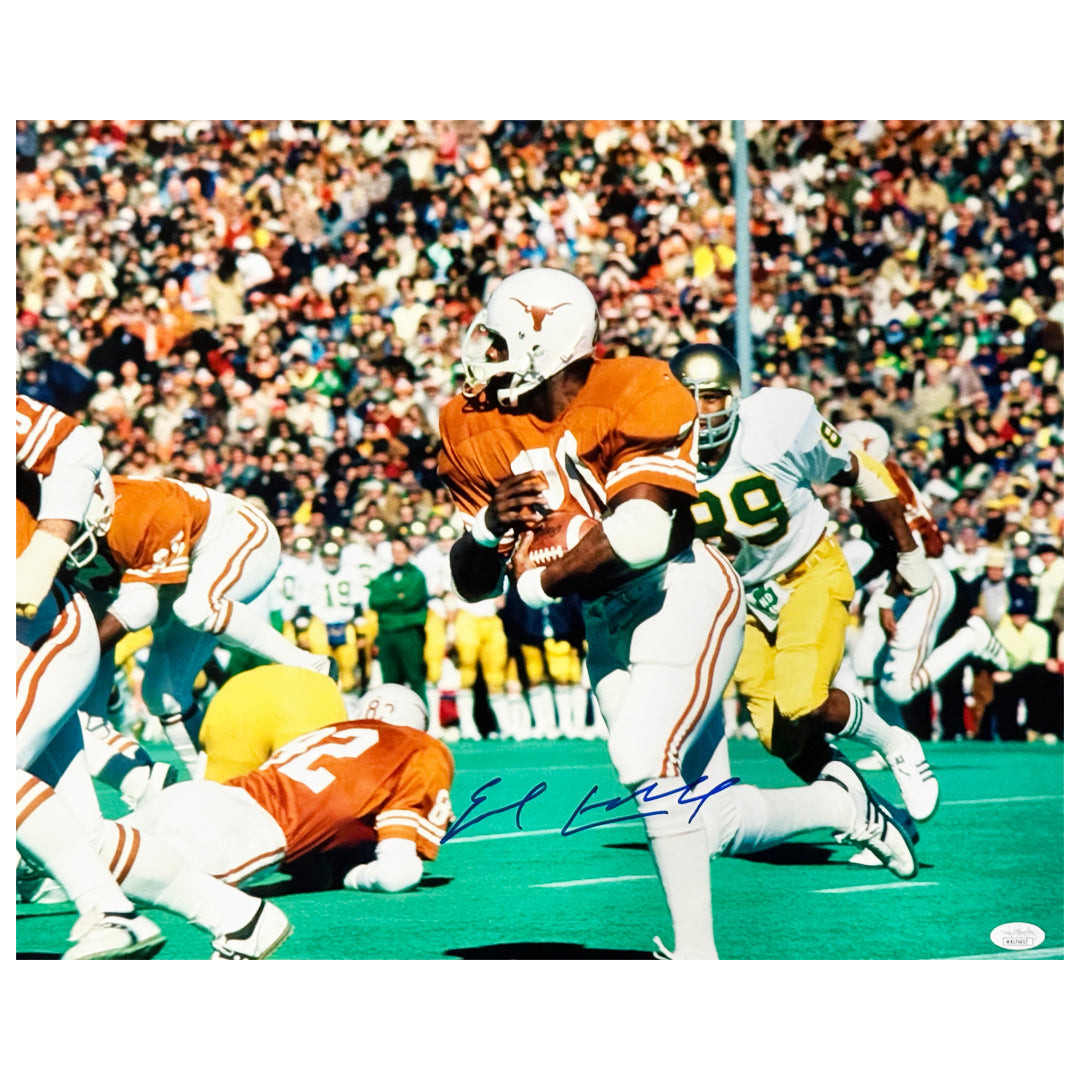 Earl Campbell Signed Texas 16x20 Football Photo (JSA) -