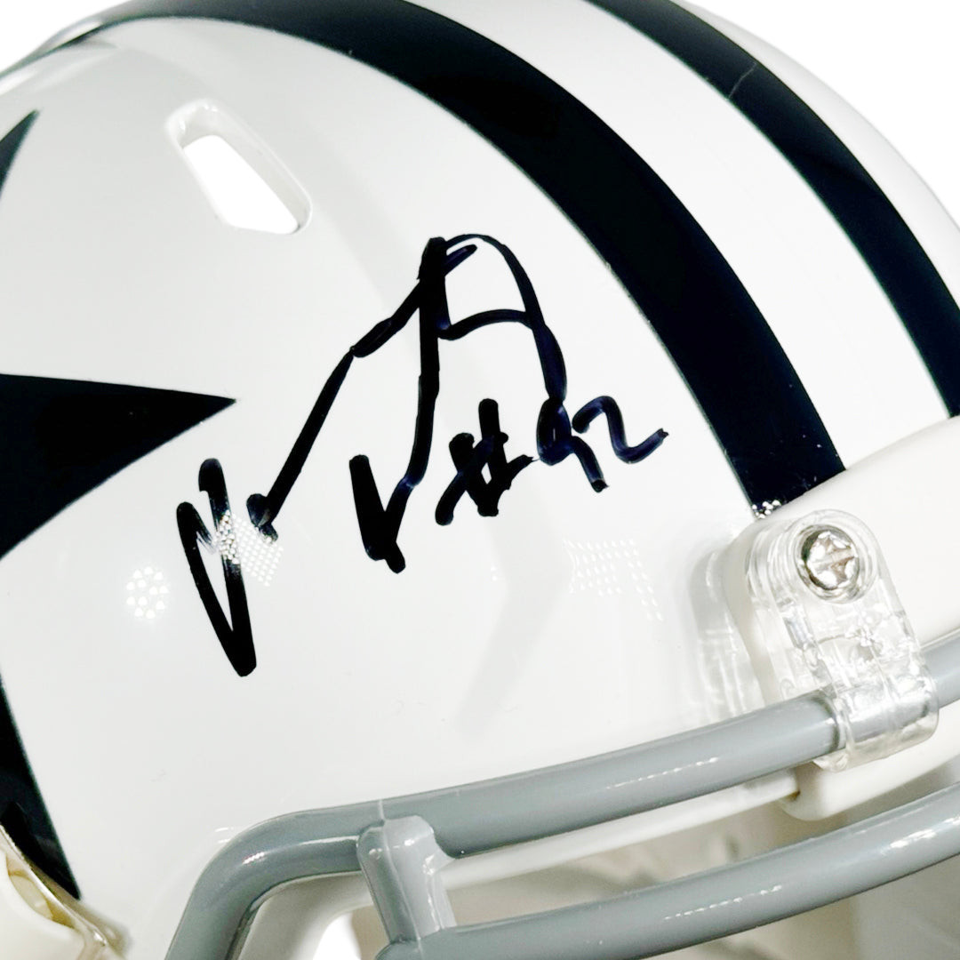 Dorance Armstrong Signed Dallas Cowboys Throwback 1960-63 Speed Mini Replica Football Helmet (JSA)