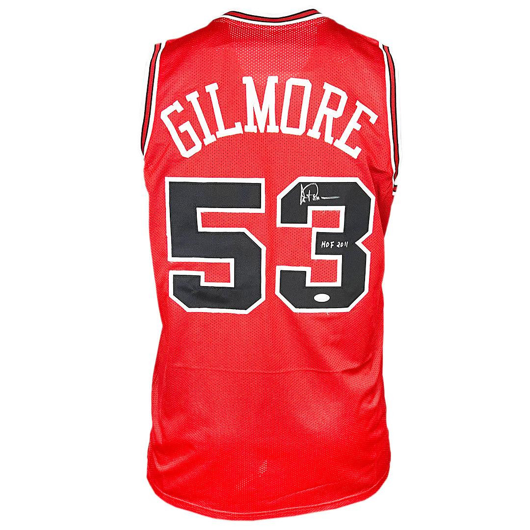 Artis Gilmore Signed HOF 11 Inscription Chicago Pro Red Basketball Jersey (JSA)