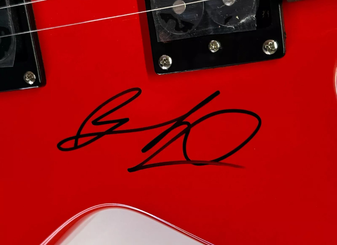 Brad Paisley Signed Custom Red Electric Guitar – JSA Authenticated Brad Paisley Signed Custom Red Electric Guitar – JSA Authenticated