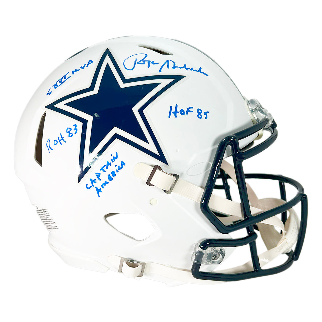 Roger Staubach Signed Multi-Inscription Dallas Cowboys Authentic