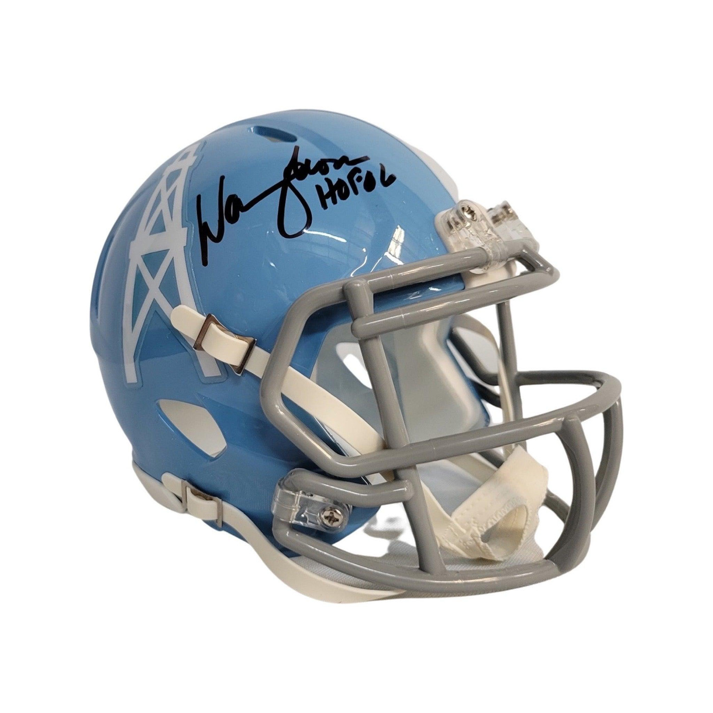 Warren Moon Signed HOF 06 Inscription Houston Oilers 1960-65