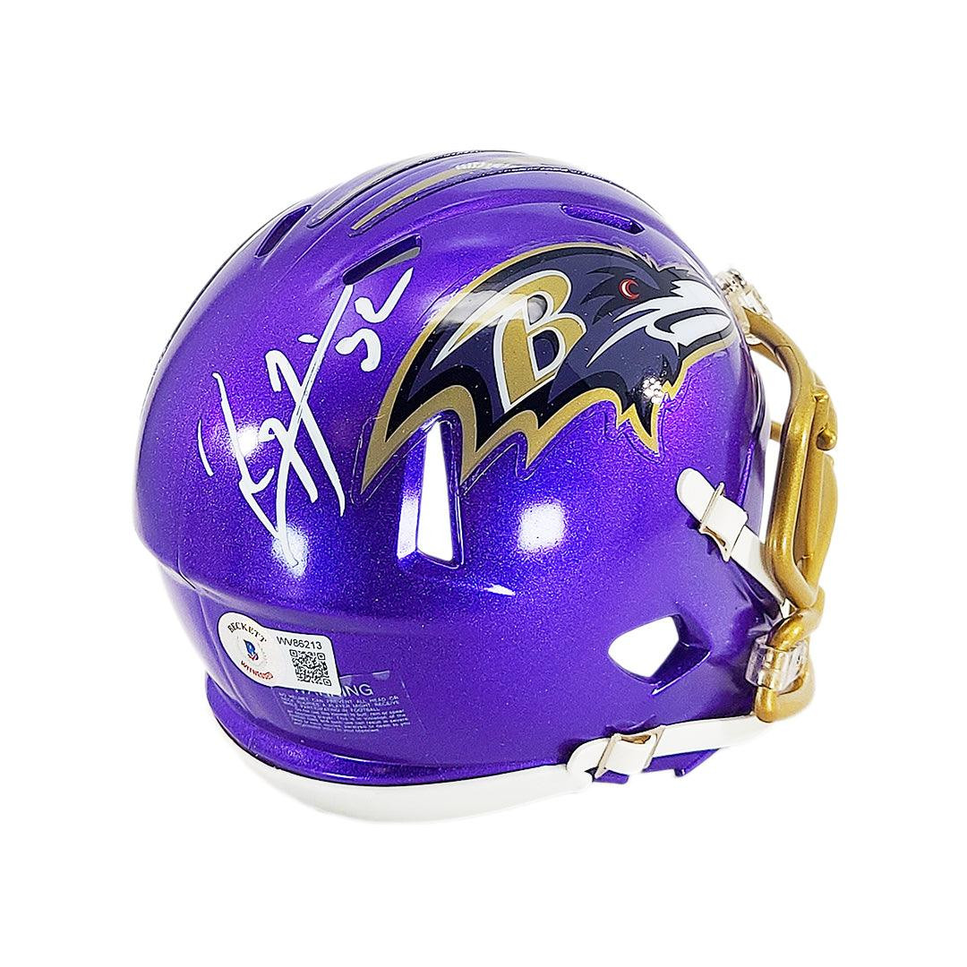 Ray Lewis Signed Baltimore Ravens Flash Speed Mini Football Helmet