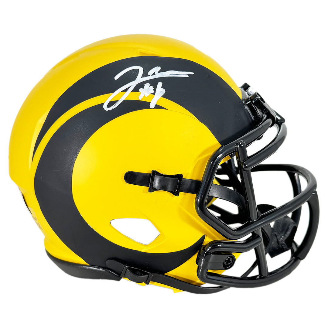 Jared Verse Signed Los Angeles Rams Rave Mini Football Helmet (Beckett)