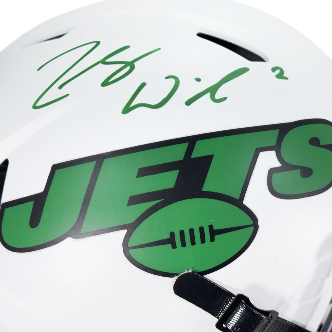 Zach Wilson Signed New York Jets Authentic Lunar Speed Full-Size Football Helmet (Beckett)