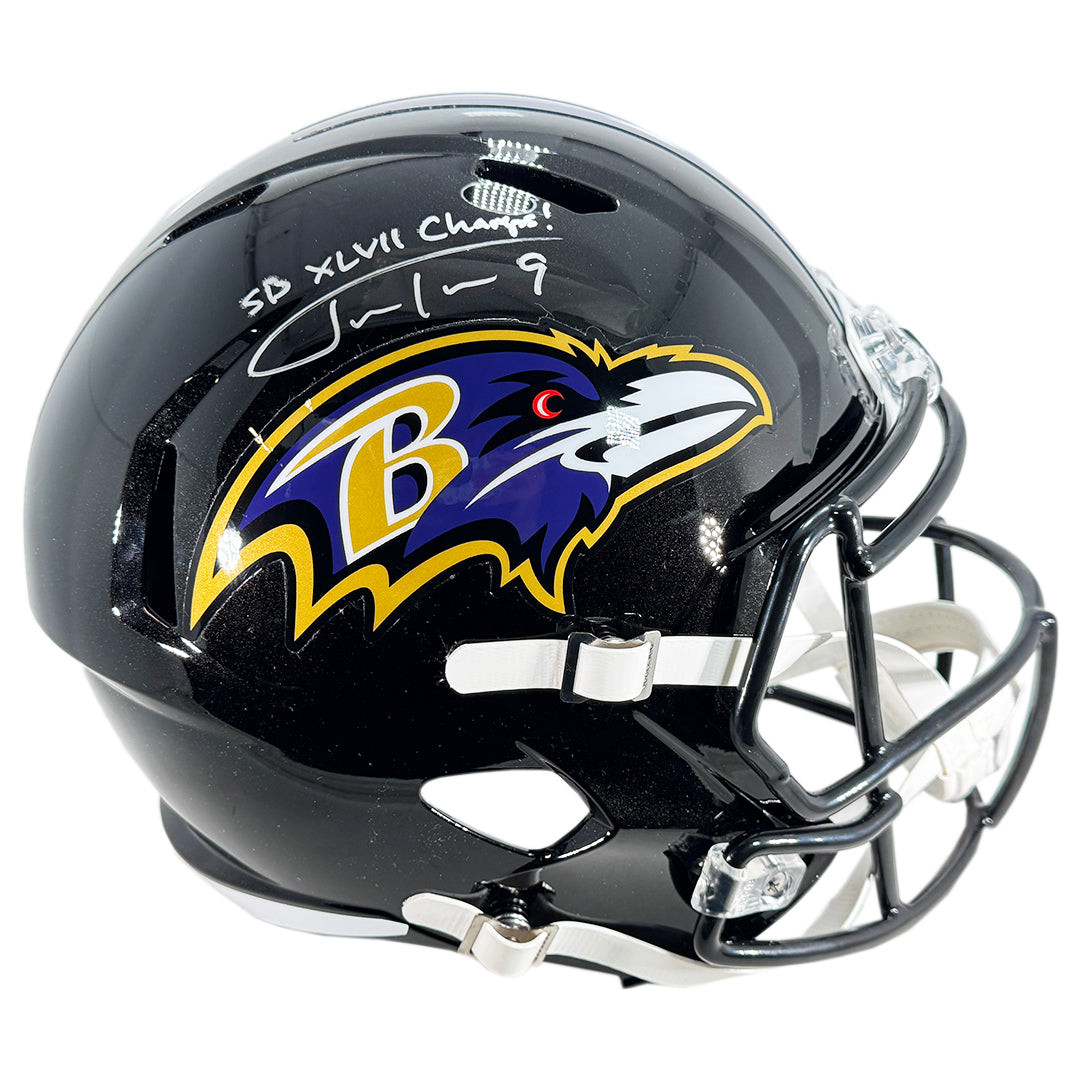 Justin Tucker Signed SB XLVII Champs! Inscription Baltimore Ravens