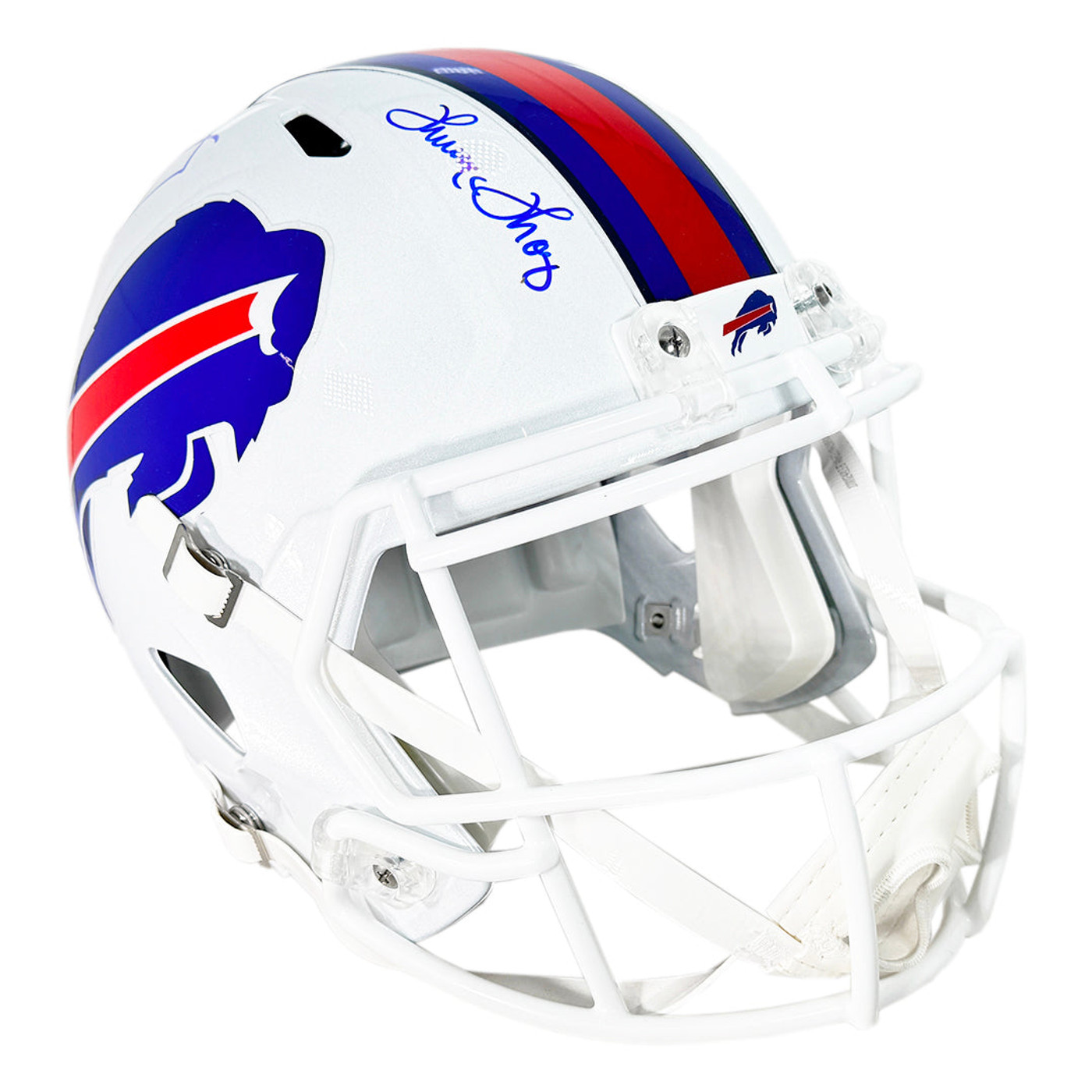 Jim Kelly Andre Reed & Thurman Thomas Signed Buffalo Bills Speed Full-Size Replica Football Helmet (Beckett)