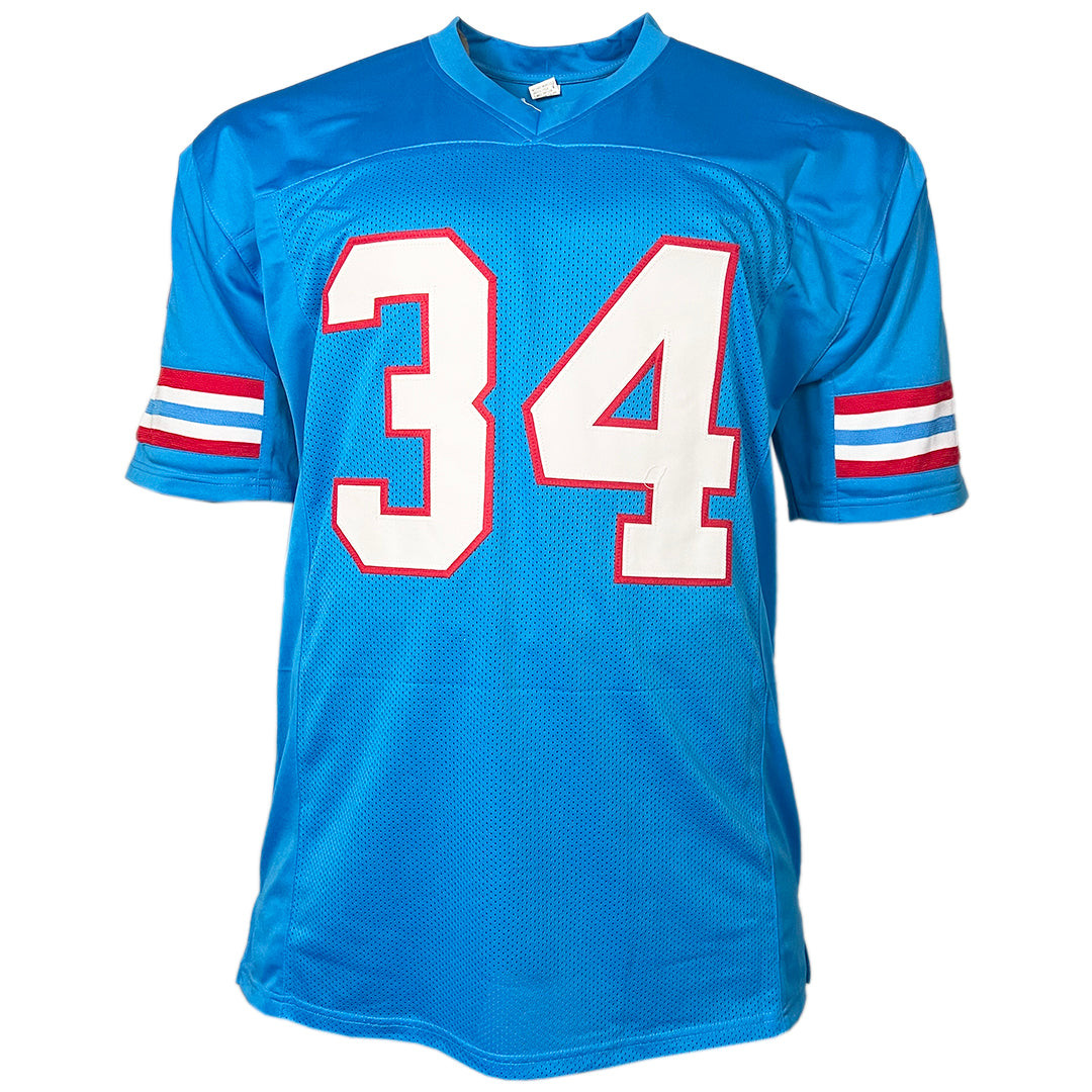 NFL CAMPBELL 34 フットボールロンＴ ブルー Houston Oilers Titans Earl Campbell Nike Football Jersey Luv ya