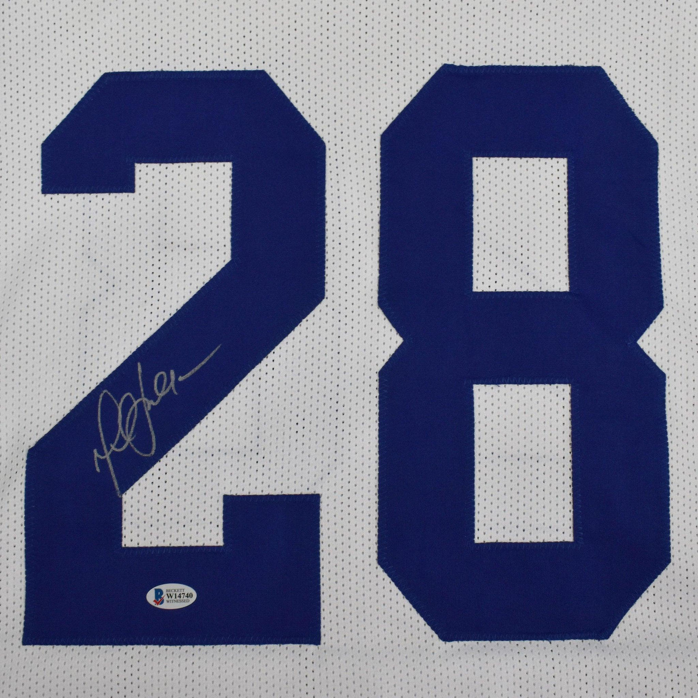 Marshall Faulk Signed Pro-Edition White Football Jersey (Beckett)