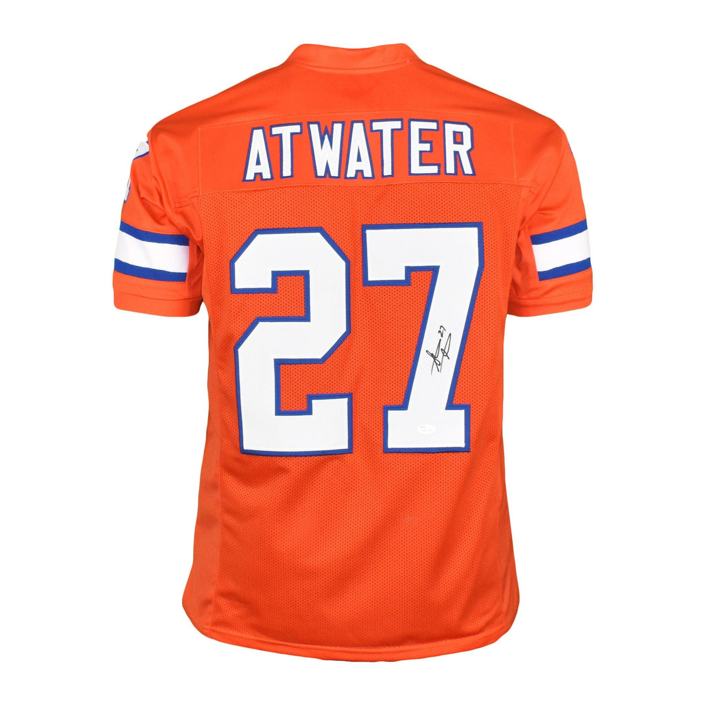 Steve Atwater Signed Pro-Edition Orange Football Jersey (JSA) -