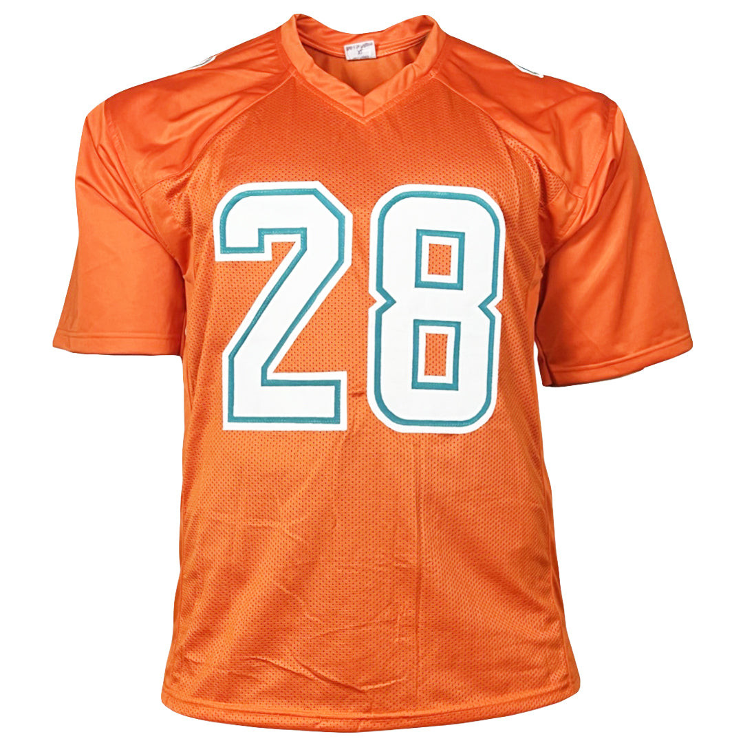 De'Von Achane Signed Miami Orange Football Jersey (Beckett) -