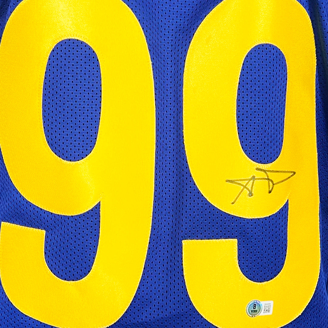 Aaron Donald Signed Los Angeles Royal Blue Football Jersey (Beckett)