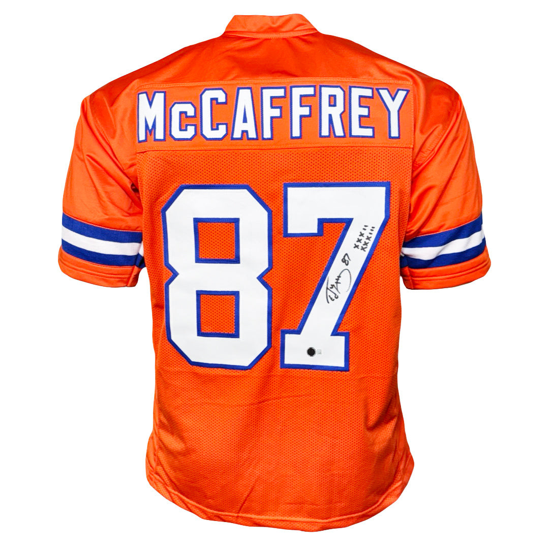 Ed McCaffrey Signed XXXII XXXIII Inscription Denver Orange