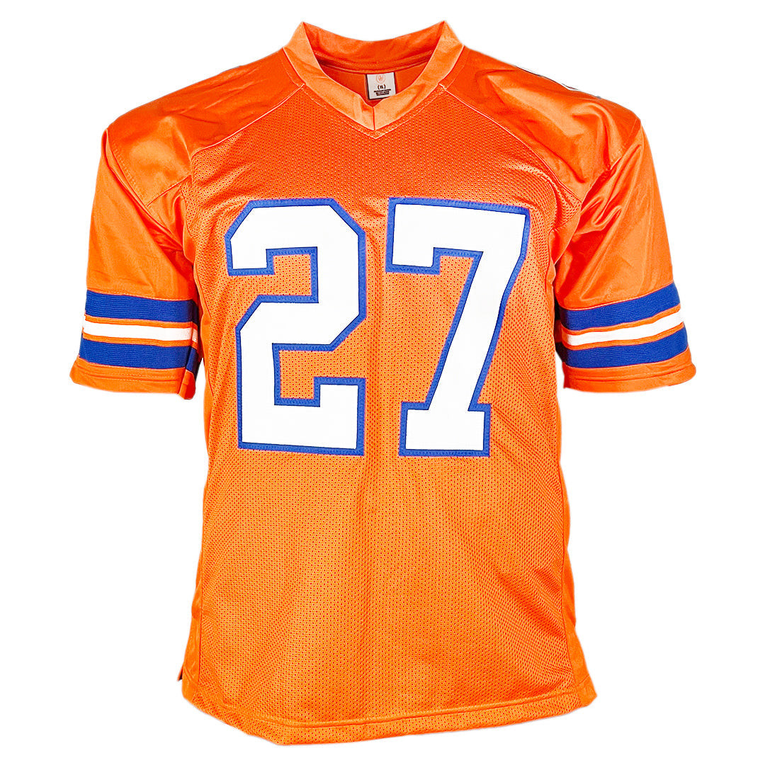 Steve Atwater Signed 2x SB Champ Inscription Denver Orange