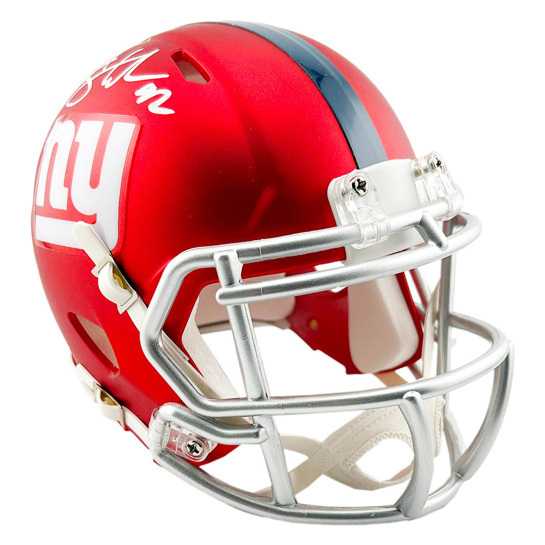 Michael Strahan Signed New York Giants Blaze Mini Football Helmet
