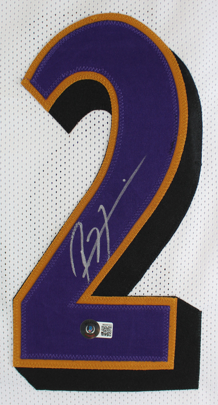 Ray Lewis Authentic Signed White Pro Style Jersey Autographed PSA/BAS Witnessed