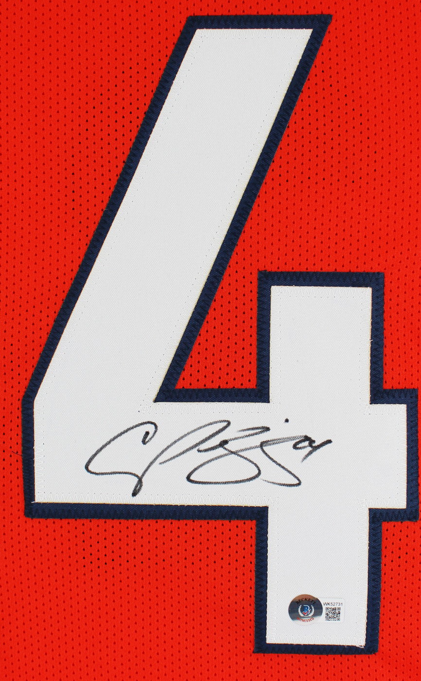 Champ Bailey Authentic Signed Orange Pro Style Jersey Autographed BAS Witnessed