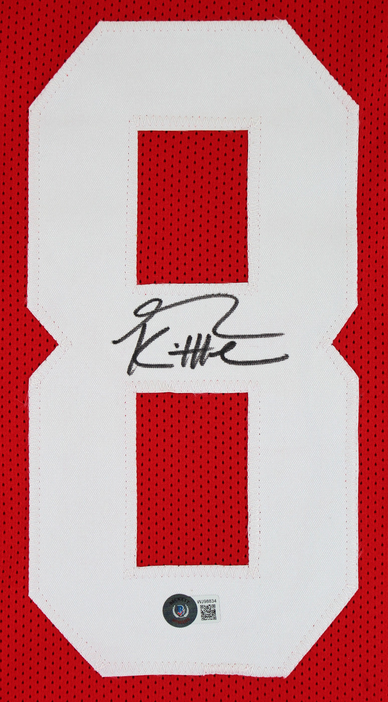 49ers George Kittle Authentic Signed Red Jersey Autographed BAS Witnessed