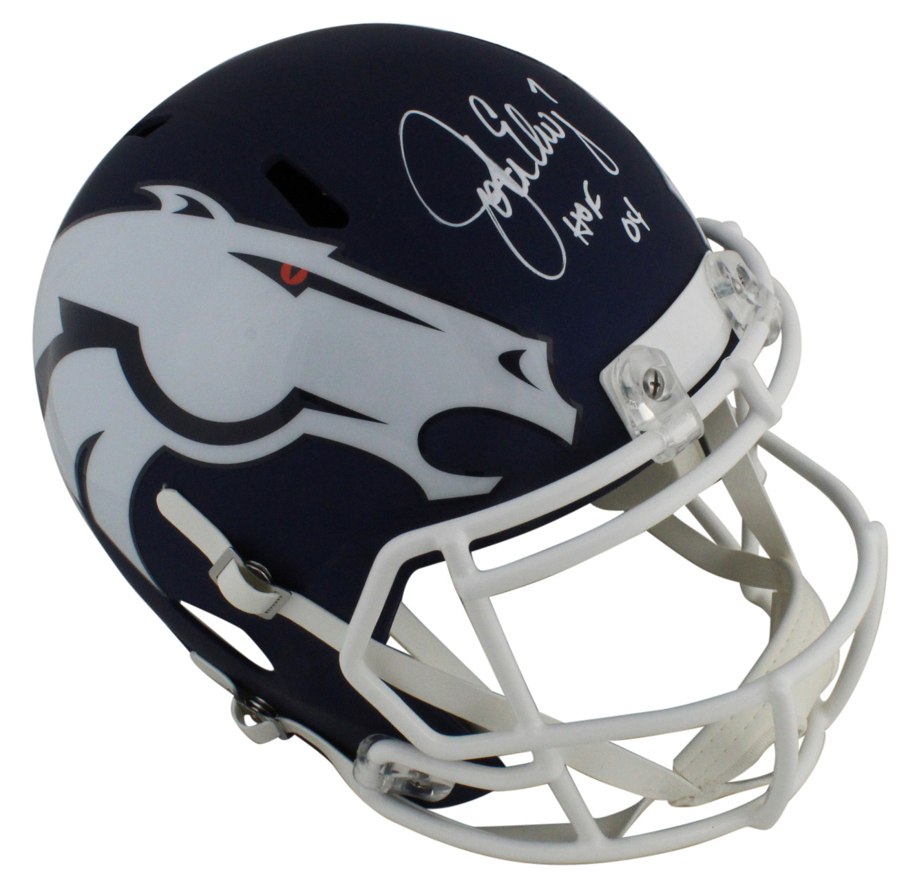 Broncos John Elway "HOF 04" Signed Amp Riddell Full Size Speed Rep Helmet BAS
